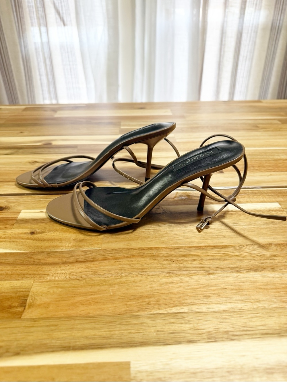 Tony Bianco Mariah Strappy Leather Sandal in Liqueur Brown Heels size 8.5 - Picture 10 of 14